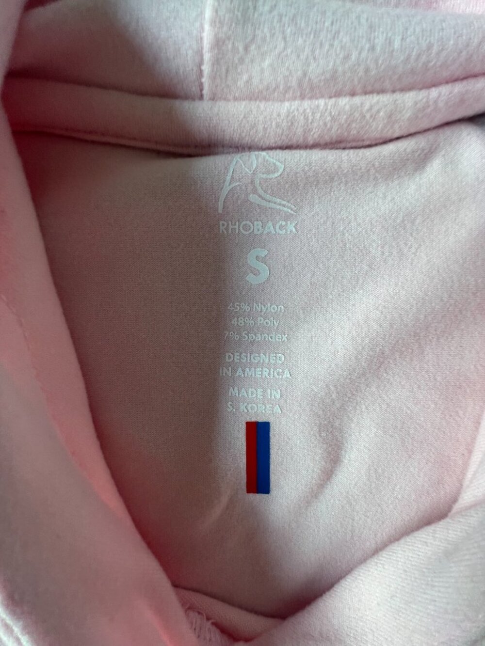Rhoback Womens Performance Hoodie Sz Small Light Pink NWT Golf Tennis - Picture 3 of 16